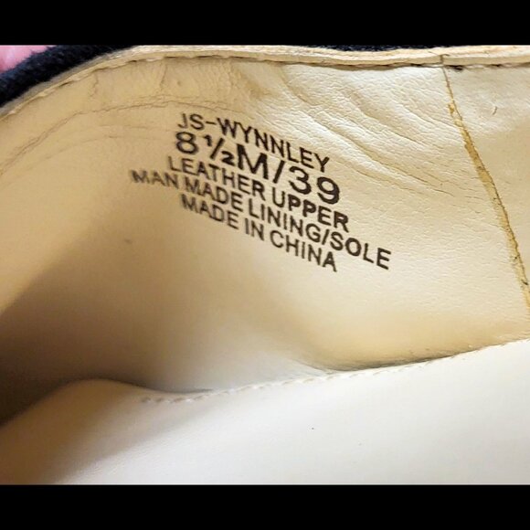 USED Women's Jessica Simpson Wynnley Black Lux Suede Strappy Stiletto Heels 8.5M - Picture 11 of 16